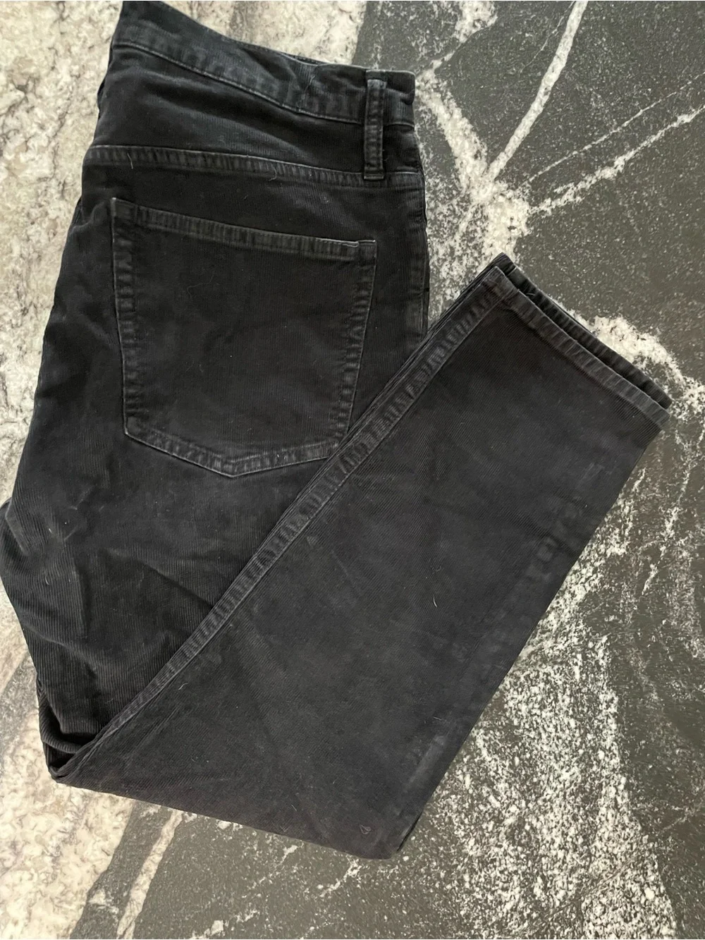 J. Crew Men's Black Corduroy Straight-Leg Pants
